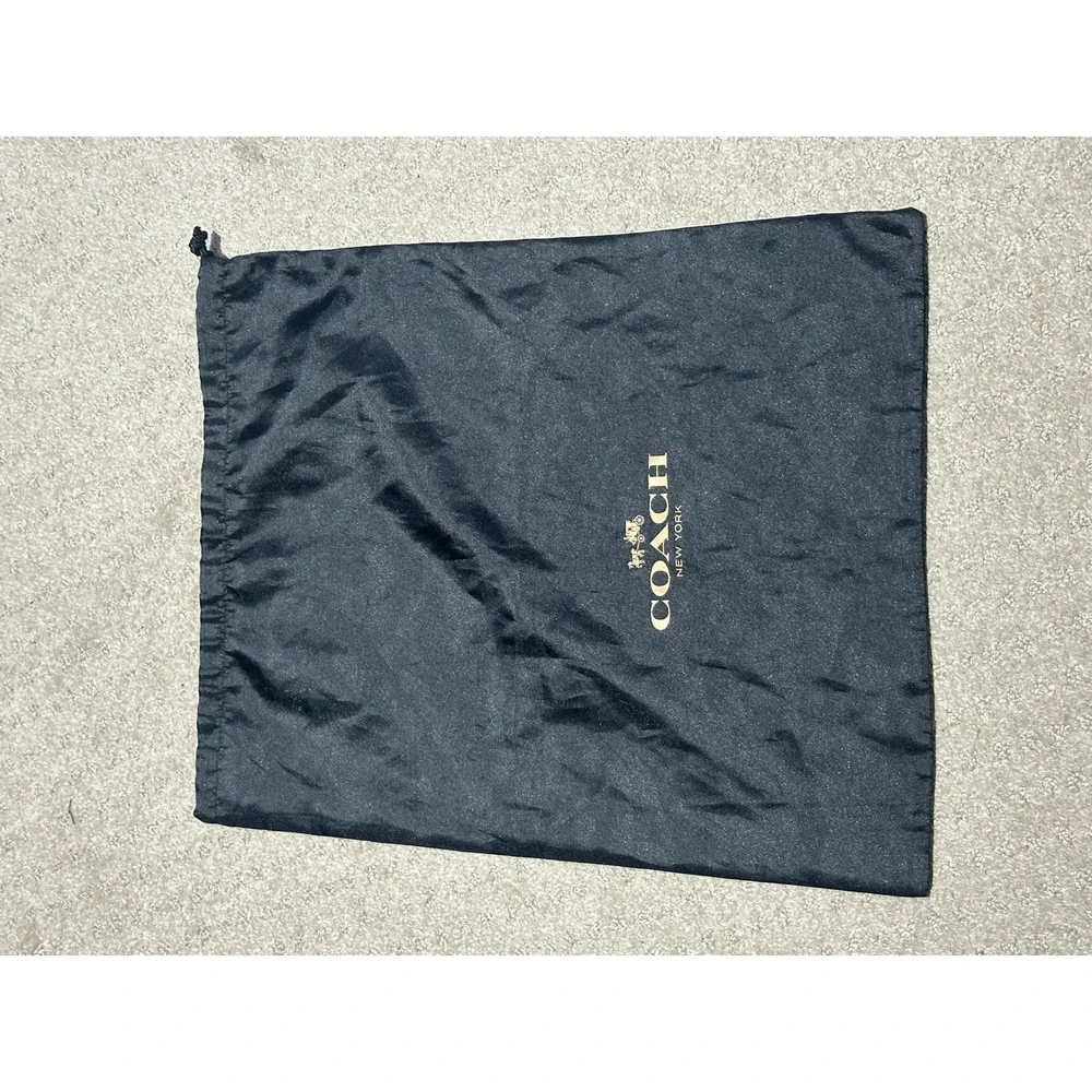 Coach New York Black Drawstring Dust Bag 15x21 Large Handbag Storage Cover